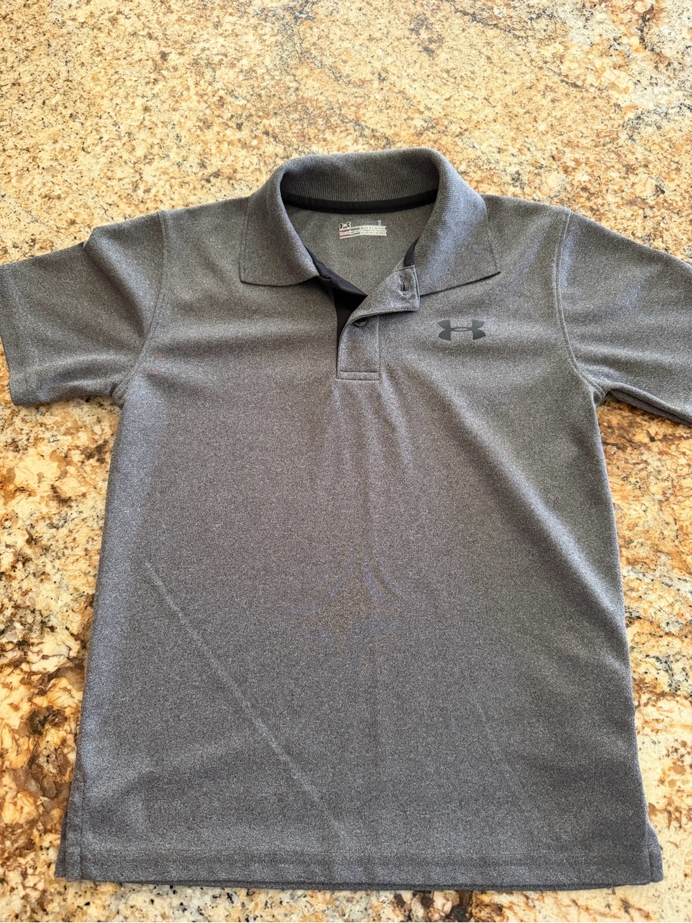 Under Armour Boys' Gray Heather Polo